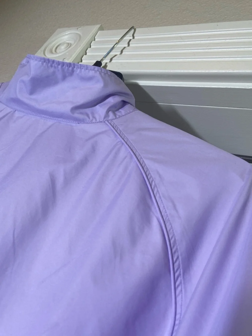 Lady  Hagan~Soft~Lavender~Windbreak~Pullover~Half Zip~Mesh Lined~Pockets~Size XL